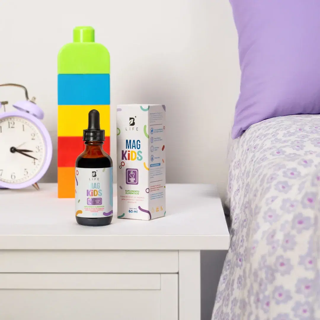 Citrato de Magnesio | adicionado con Teanina, Vitamina B1 y Gaba | para mayores de 3 años | de 60 ml | Sabor Uva