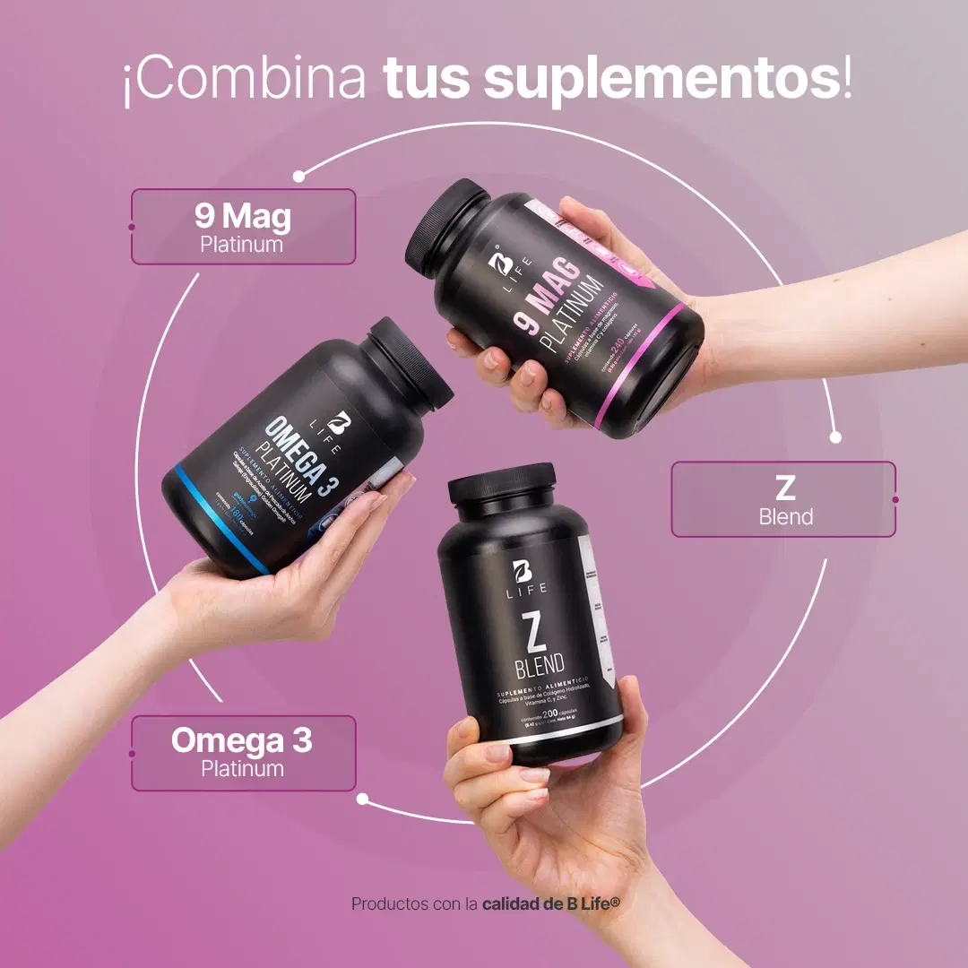Mezcla de Magnesios | con Colágeno Hidrolizado y Vitamina C | 240 cápsulas