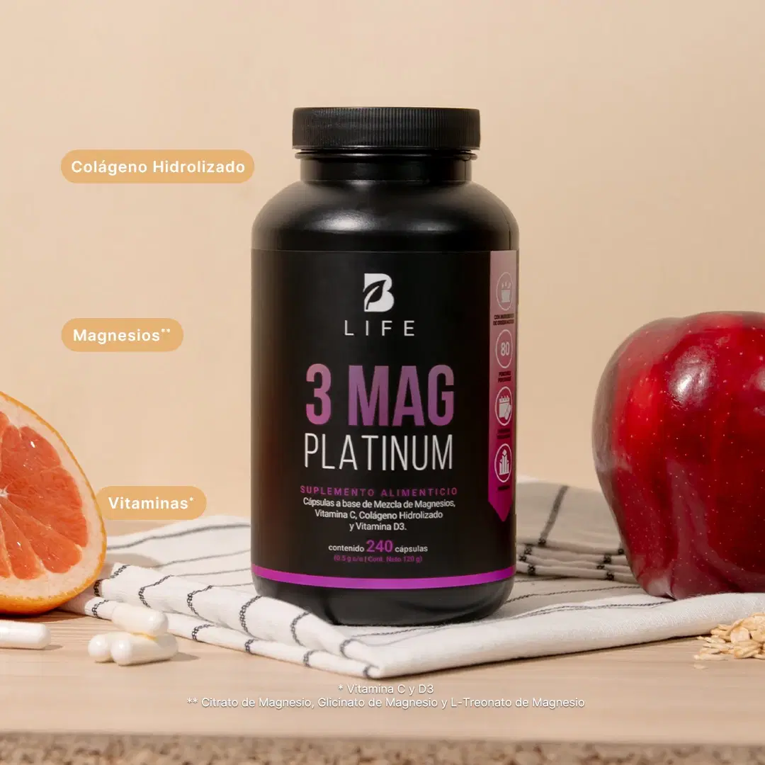  Mezcla de Magensios Premium | Citrato, Glicinato y Treonato | Alta Absorción | 240 cápsulas