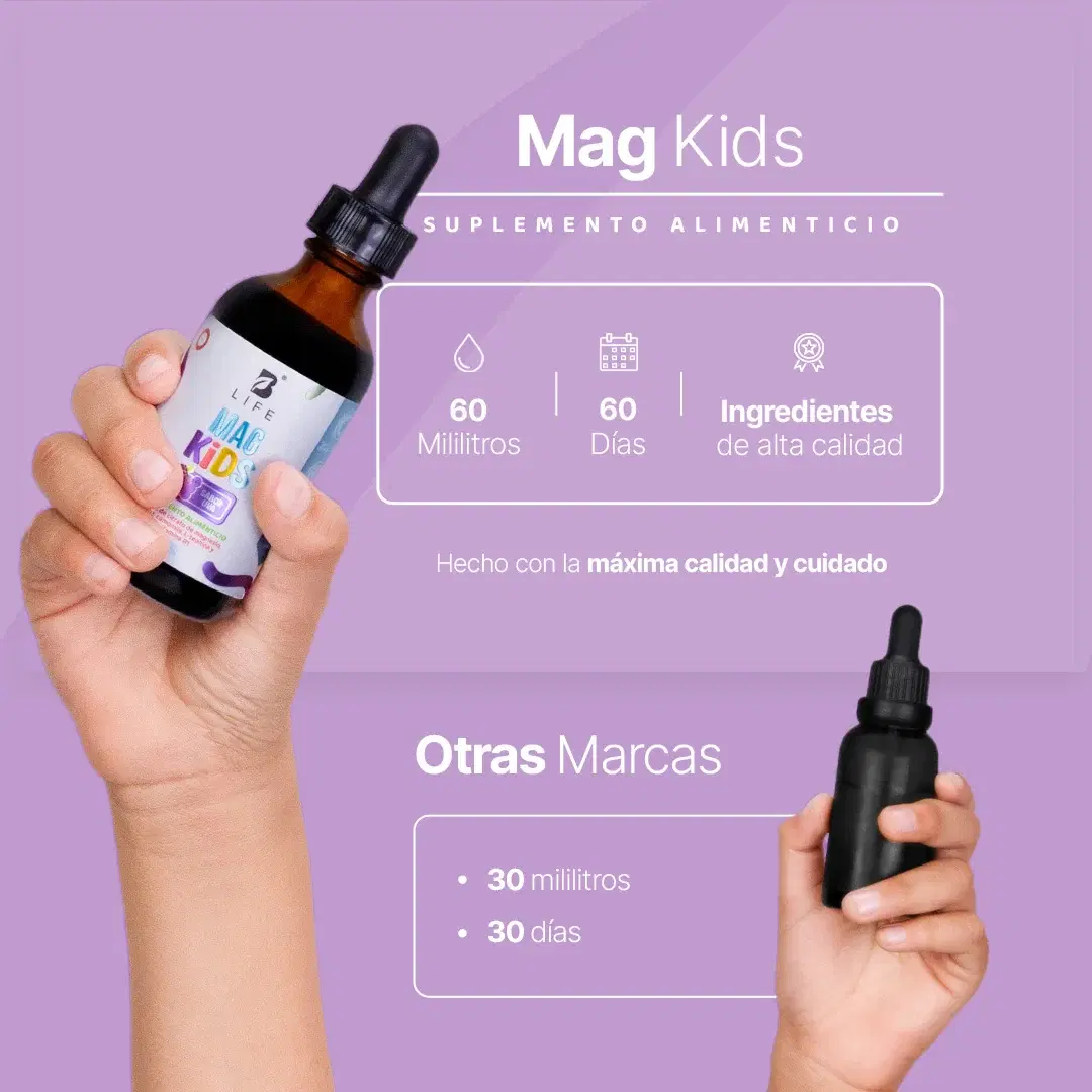 Citrato de Magnesio | adicionado con Teanina, Vitamina B1 y Gaba | para mayores de 3 años | de 60 ml | Sabor Uva