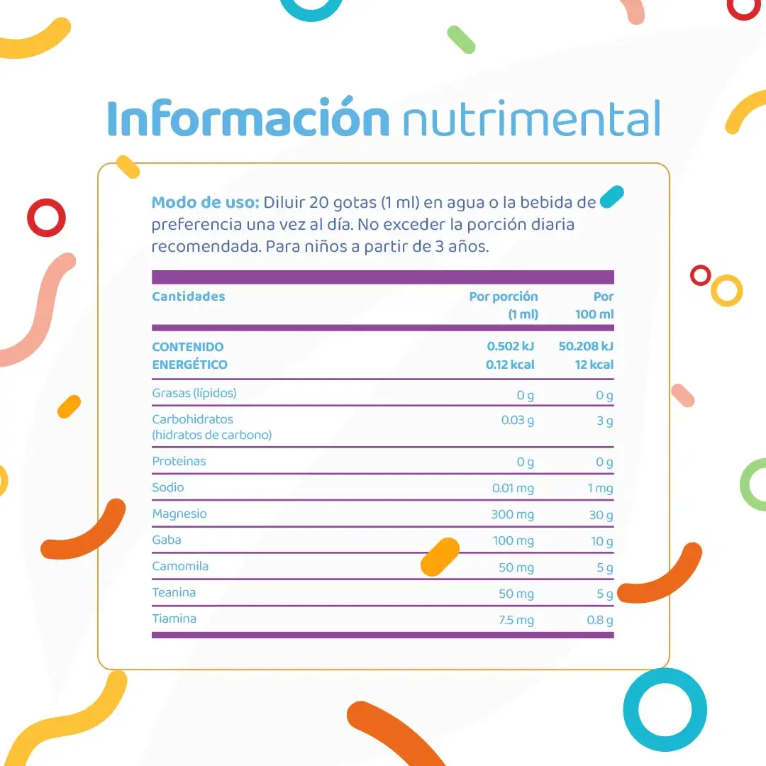 Citrato de Magnesio | adicionado con Teanina, Vitamina B1 y Gaba | para mayores de 3 años | de 60 ml | Sabor Uva