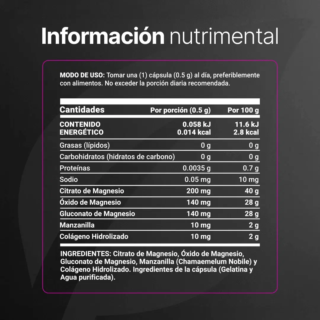 Mezcla de Magnesios | Citrato, Óxido y Gluconato de Alta Absorción