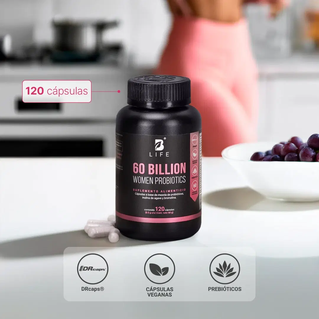 60 billones de Probióticos Para Mujer | con Bromelina e Inulina de Agave