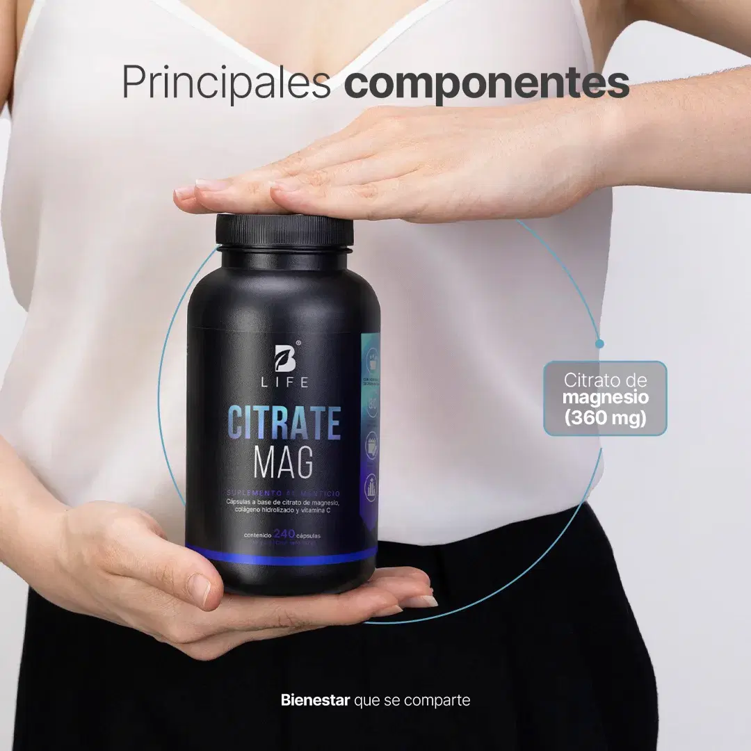 Citrato de Magnesio Puro | con Vitamina C y Colágeno Hidrolizado