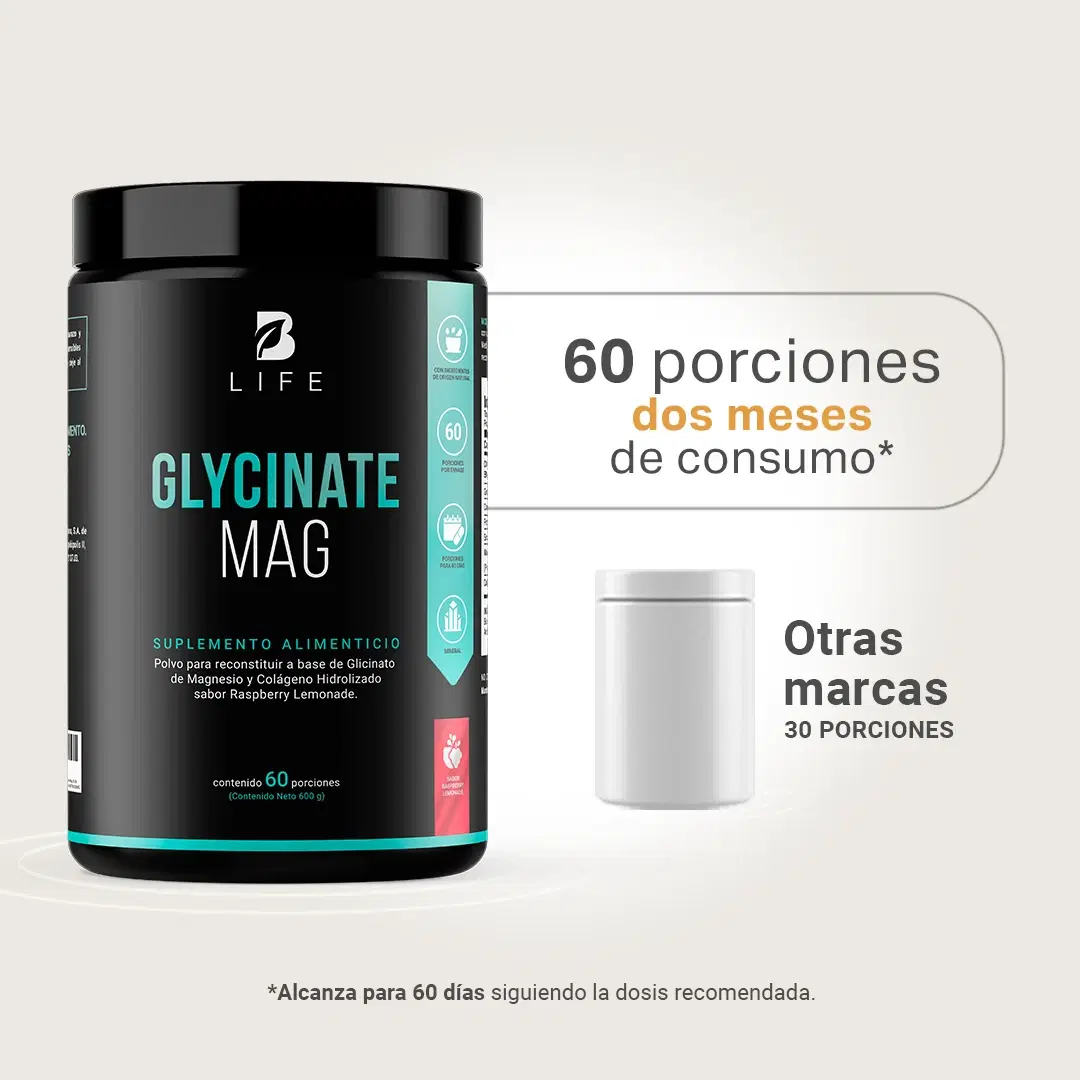 Glicinato de Magnesio en Polvo | 600 g | 60 porciones | Sabor Raspberry Lemonade