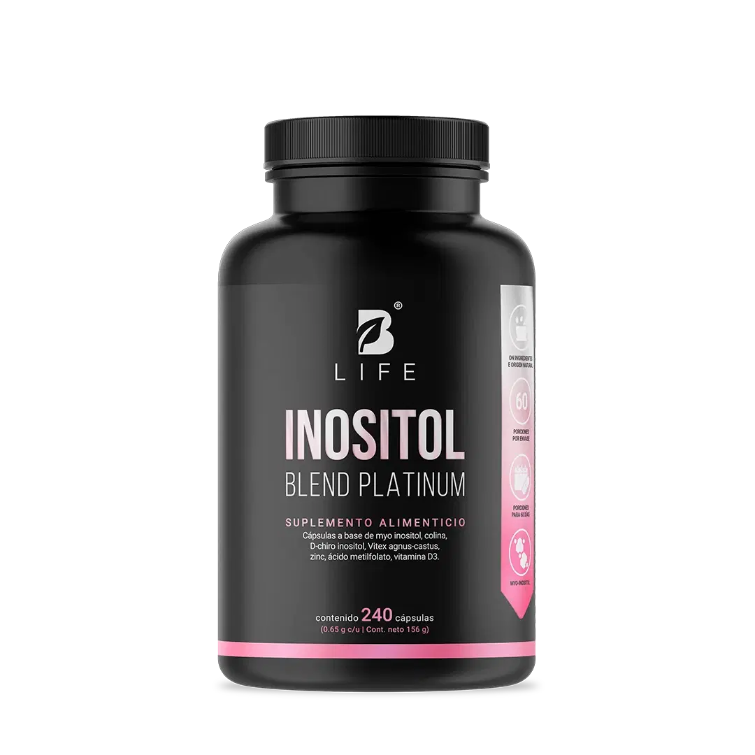 Mezcla Platinum de Inositol | con Myo Inositol, Colina, D-chiro Inositol, Zinc, Ácido Metilfolato, y Vitamina D3 | 240 cápsulas
