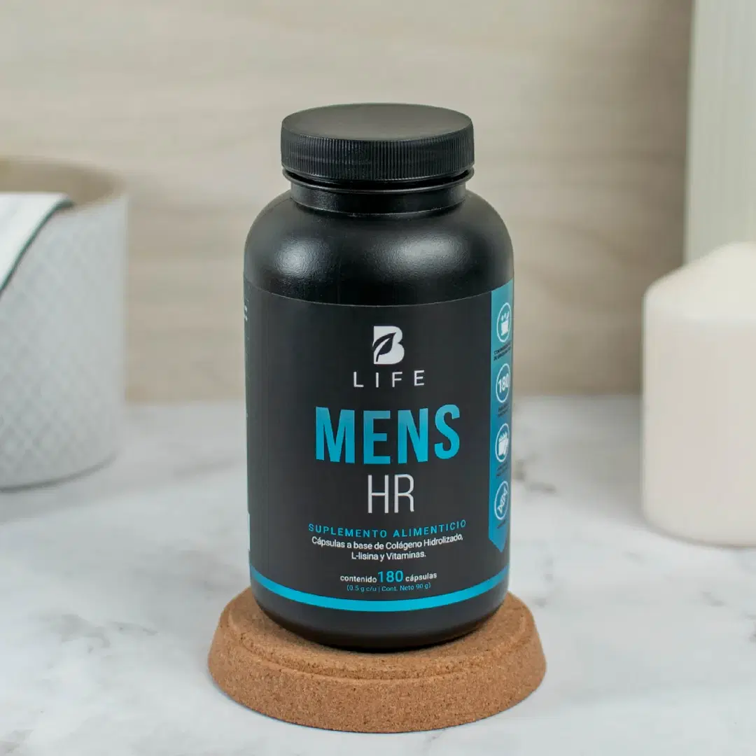 Vitaminas para el Cabello de Hombre | Colágeno Hidrolizado, L Lysina, Zinc, B5, B6, Biotina y D3