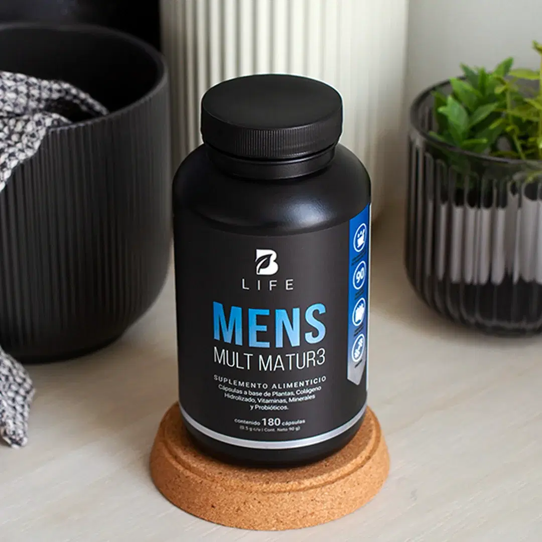 Multivitamínico para Hombre 40+ | Con Vitaminas A, C, D, E, Calcio, Colágeno, Creatina y Probióticos