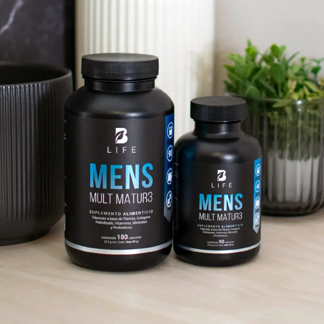 Multivitamínico para Hombre 40+ | Con Vitaminas A, C, D, E, Calcio, Colágeno, Creatina y Probióticos