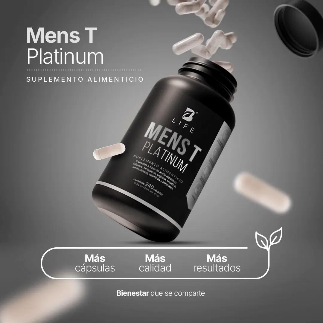 Fórmula Avanzada Platinum para Hombre | con Fenogreco, Creatina, Aminoácidos, Vitaminas y Minerales | 240 Cápsulas | 4000 mg por porción