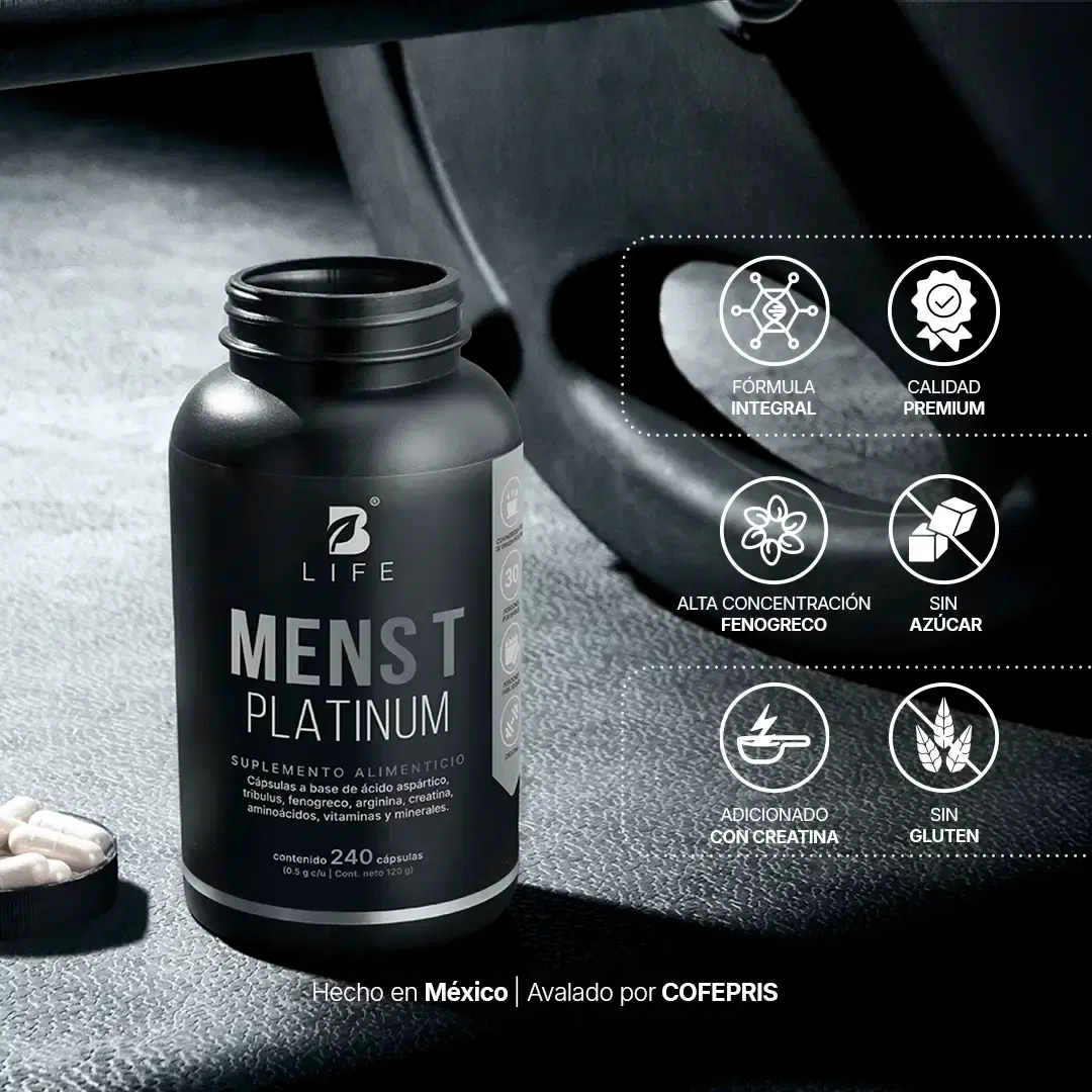 Fórmula Avanzada Platinum para Hombre | con Fenogreco, Creatina, Aminoácidos, Vitaminas y Minerales | 240 Cápsulas | 4000 mg por porción