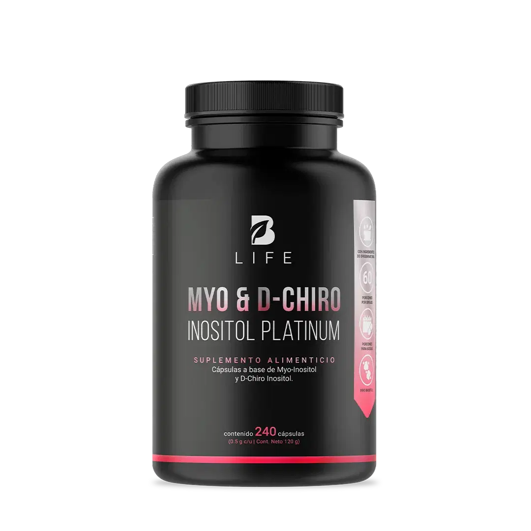 Myo & D-Chiro Inositol en cápsulas | Relación Ideal 40:1 de Alta Pureza | Fórmula Platinum | 2000 mg por porción