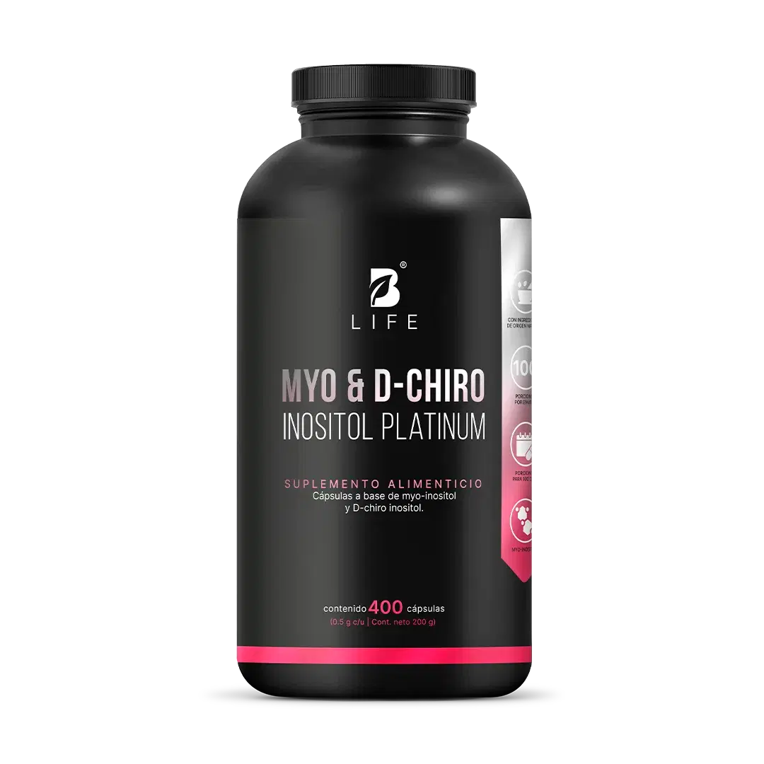 Myo & D-Chiro Inositol en cápsulas | Relación Ideal 40:1 de Alta Pureza | Fórmula Platinum | 2000 mg por porción