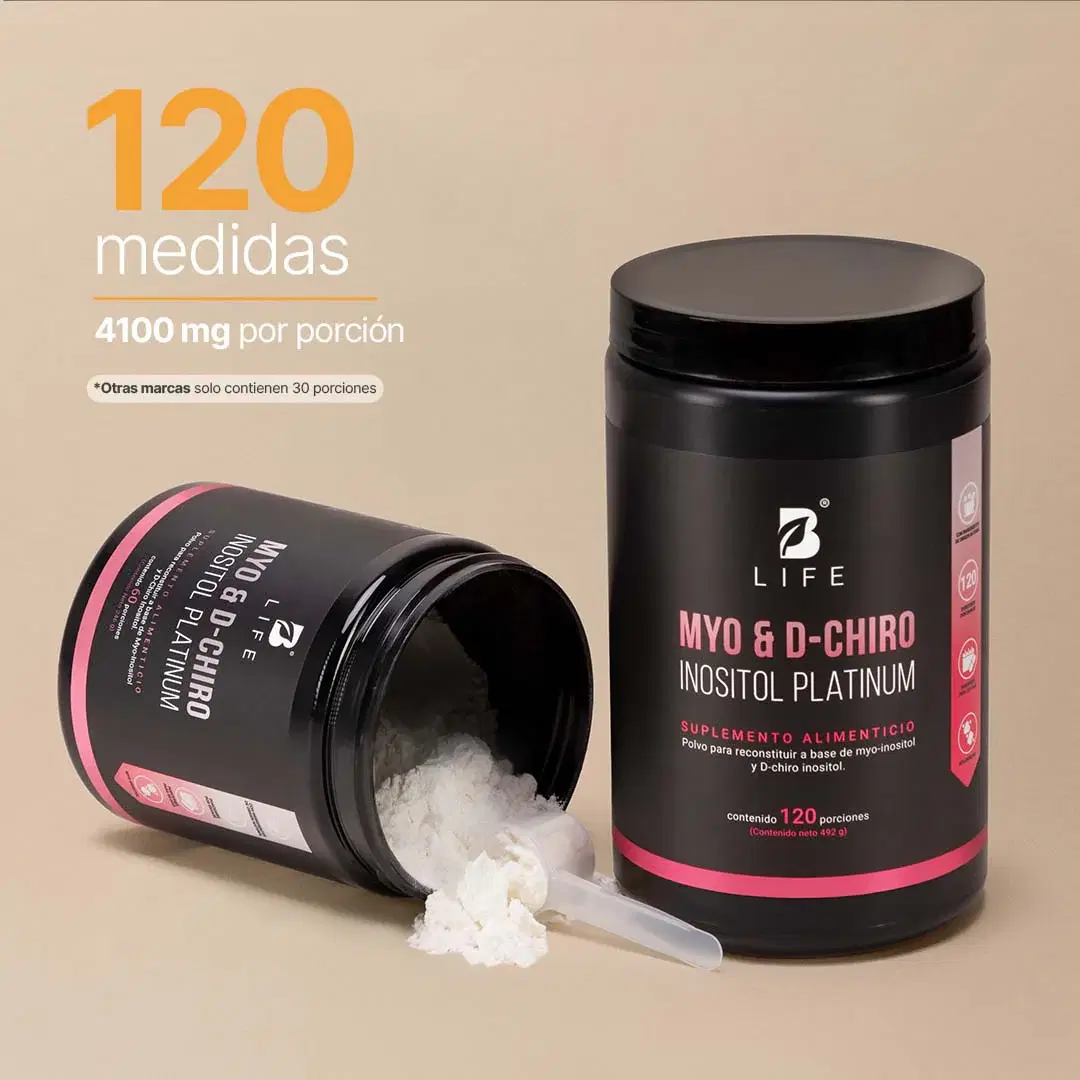 Myo & D-Chiro Inositol Platinum | Relación Ideal 40:1 de Alta Pureza en Polvo | Fórmula Platinum | B Life