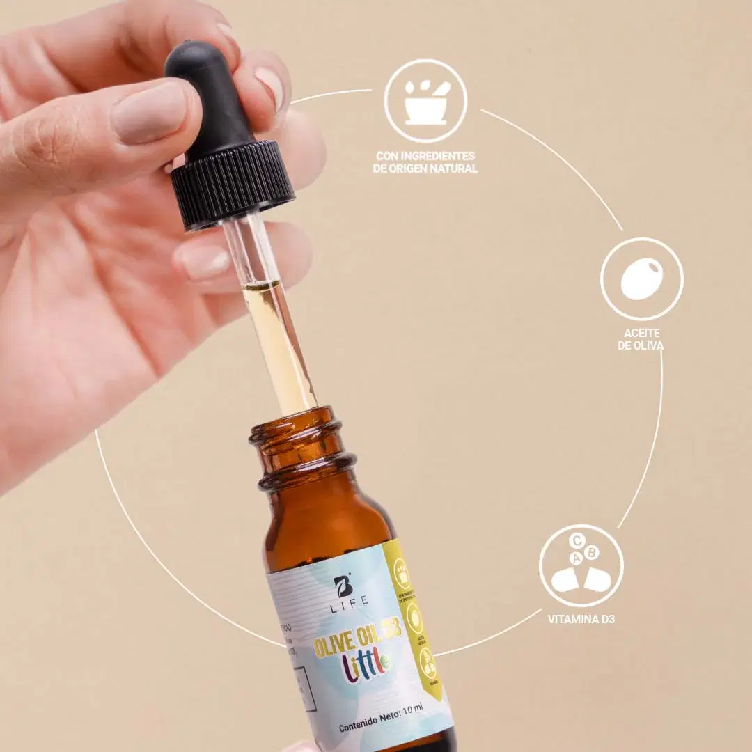 Vitamina D3 en Gotas con Aceite de Oliva | 400 UI | para Mayores de 3 Años