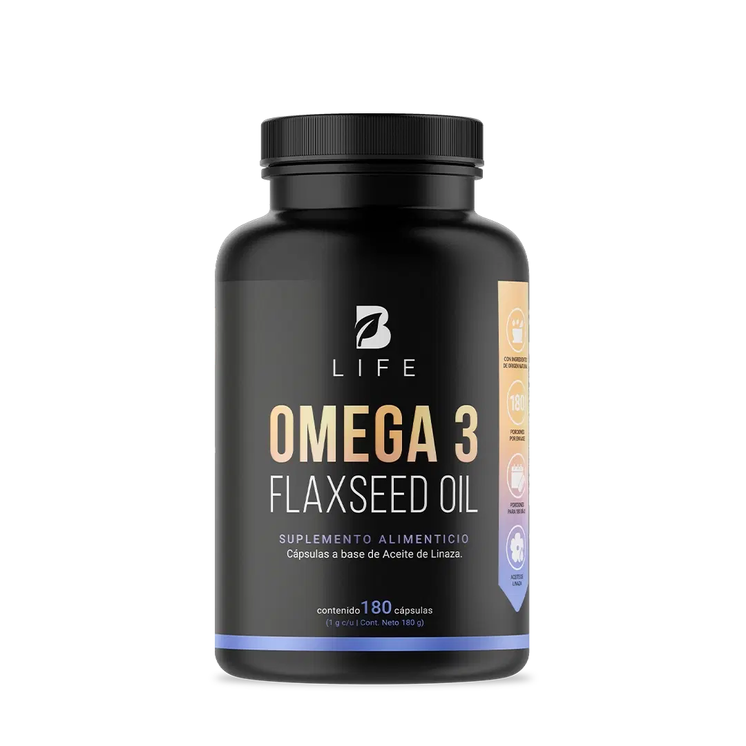 Aceite de Linaza Puro con Omega 3 | Ácido Alfa Linolénico | 180 cápsulas | 1000 mg por porción