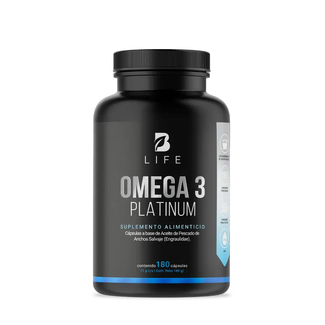 Omega 3 Platinum | Anchoa Salvaje con EPA y DHA | sin Metales Pesados | 1000 mg por porción