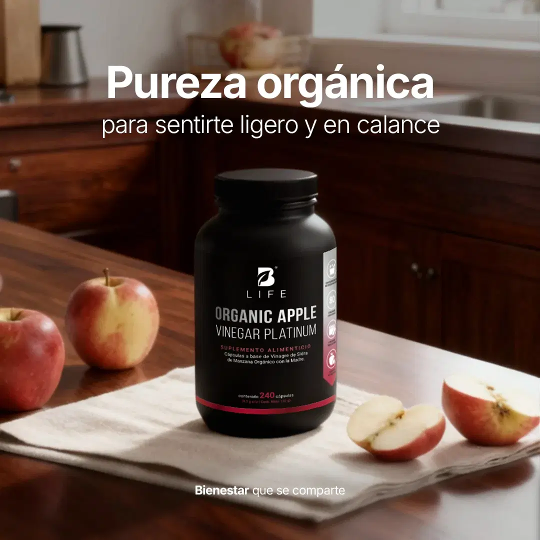 Vinagre de Manzana Orgánico con Cultivo “La Madre” | Fórmula Platinum | 240 cápsulas