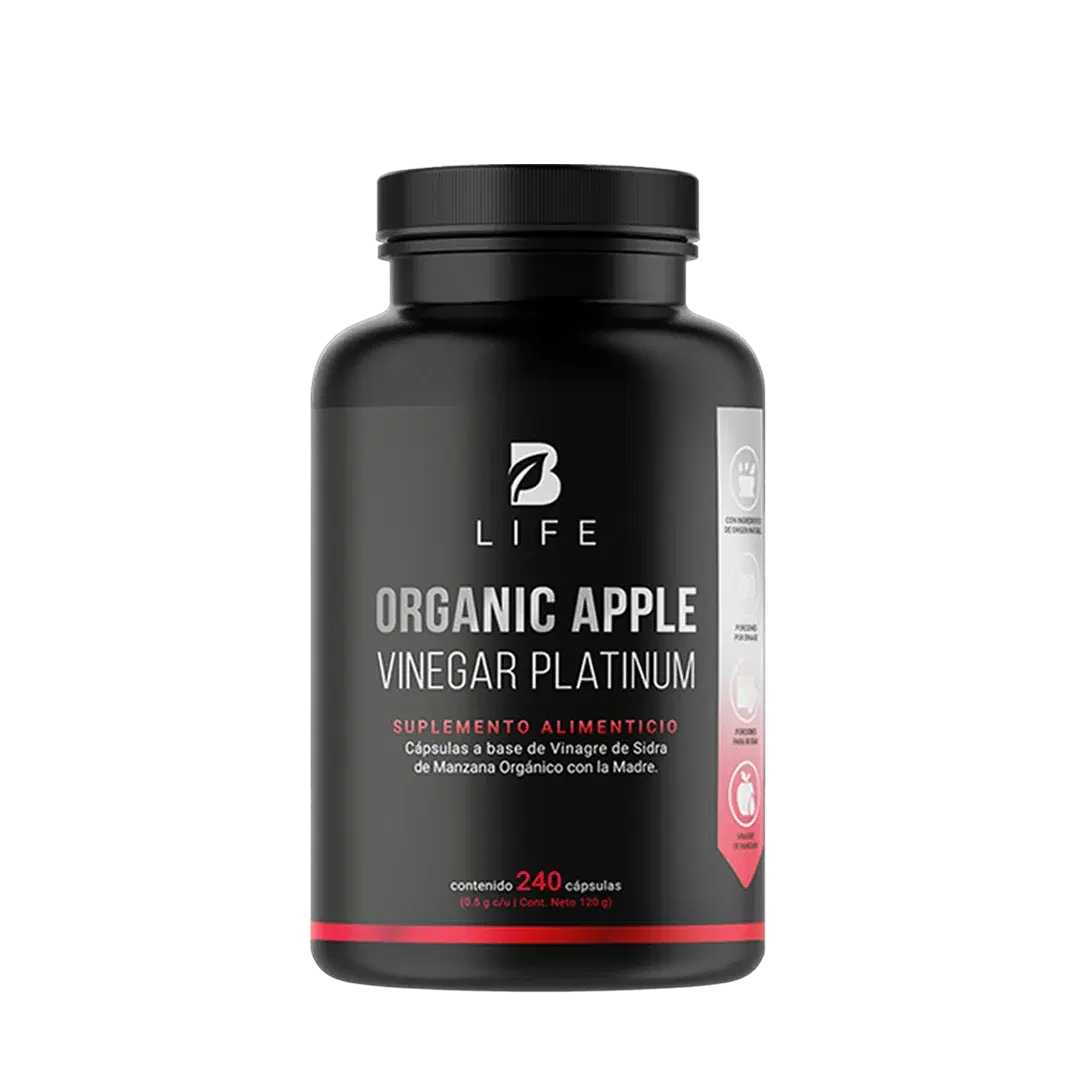 Vinagre de Manzana Orgánico con Cultivo “La Madre” | Fórmula Platinum | 240 cápsulas