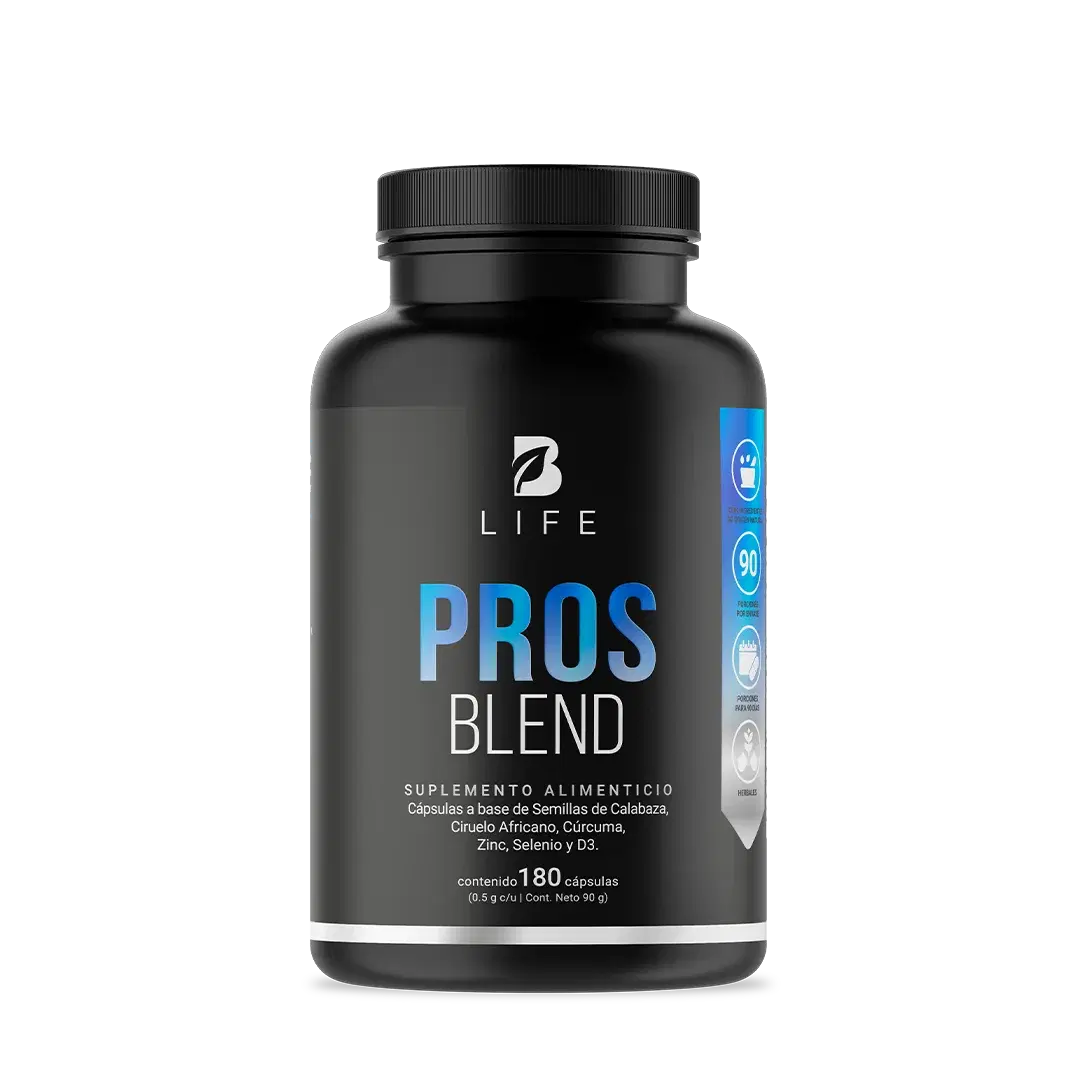 Fórmula para Hombre con Ciruelo Africano, Selenio, Semilla de Calabaza, Cúrcuma, Zinc y Vitamina D3 | 1000 mg por Porción