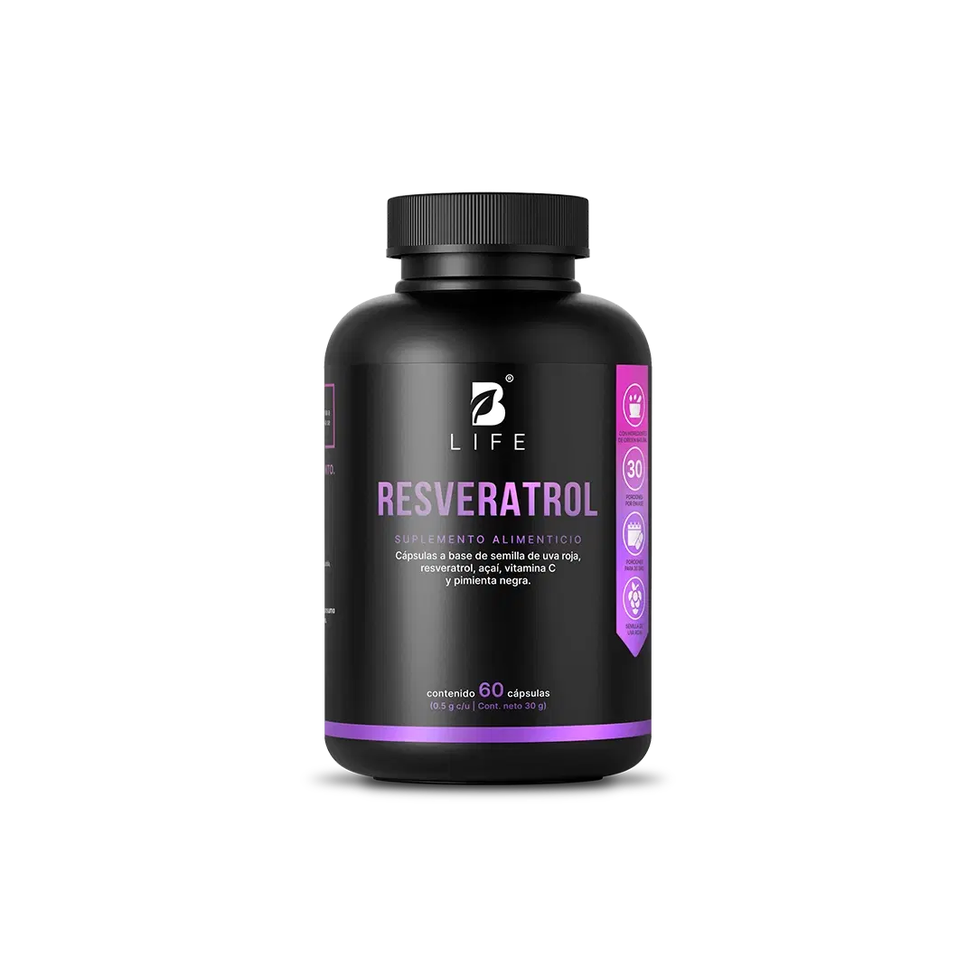 Resveratrol | con Uva Roja, Açaí, Vitamina C y Pimienta Negra | 1000 mg por porción