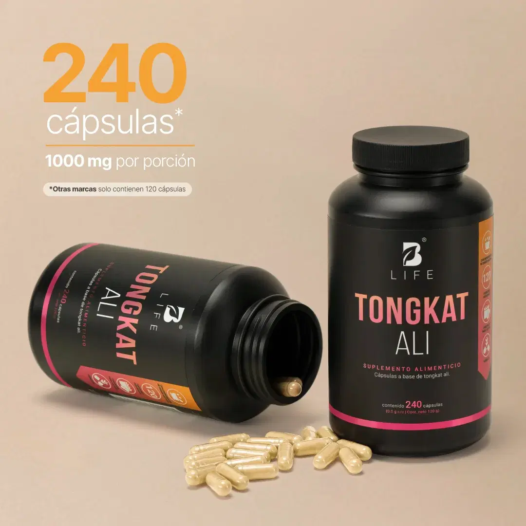Tong-kat Ali Puro | 1000 mg por porción | 240 Cápsulas