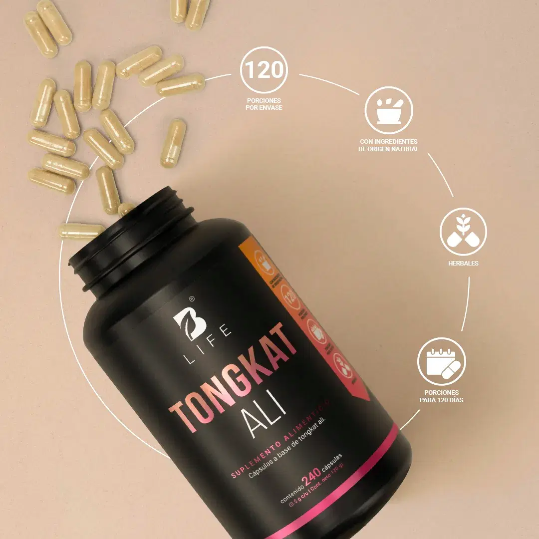 Tong-kat Ali Puro | 1000 mg por porción | 240 Cápsulas