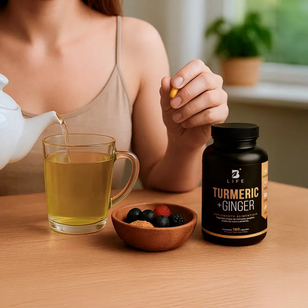 Cúrcuma con Jengibre | adicionado con Aceite de Coco y Pimienta Negra | 1400 mg por Porción