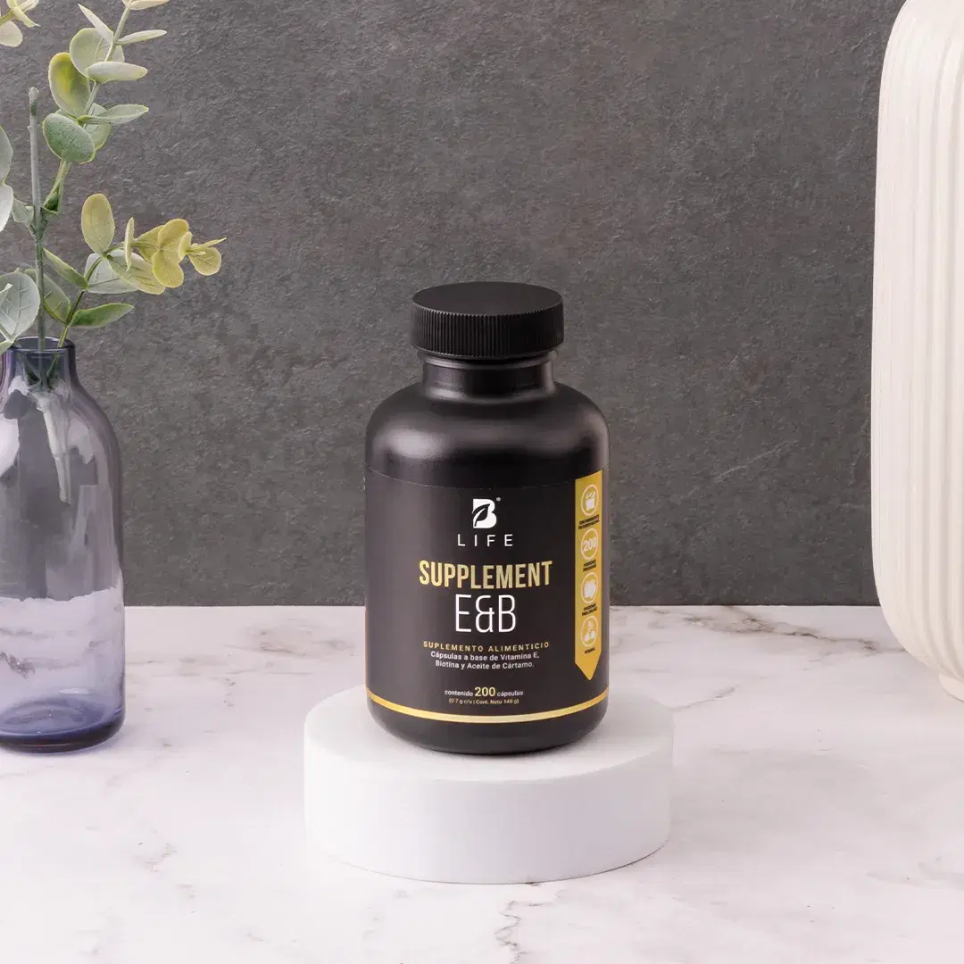 Vitamina E 400 UI | con Biotina y Aceite de Cártamo | 200 cápsulas